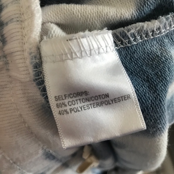 Tie Dye Blue and White Short Women Plus Size 3X - Picture 6 of 11